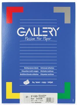 Gallery witte etiketten ft 66 x 38 1 mm ronde hoeken 21 per blad