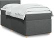 Maison Exclusive - Lit boxspring avec matelas, gris foncé, simple, textile