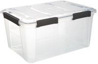 5Five opberg Box met deksel - Solutions Protect - 50 liter - 58 x 38 x 32 cm - kunststof - transparant - extra stevig