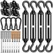 Voile d'ombrage Kit de fixation - Acier inoxydable 304 - Pour voile d'ombrage et auvent - Jeu de 5