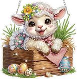 Unbranded Beautiful Diamond Painting Hanging Ornaments for Easter, Creative Suncatchers Kits for Windows and Wall Decoration, Perfect Gifts for Adults and Children