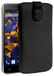mumbi Echt leren hoesje compatibel met Archos 52 Platinum hoes leer tas case wallet, zwart