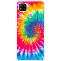 Redmi Bedrukt siliconen hoesje compatibel met Redmi 9C Tie Dye Spirale