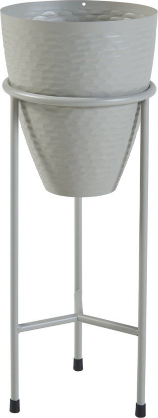 en.casa Plantenstandaard Asten - 40.5x16 cm - Lichtgrijs