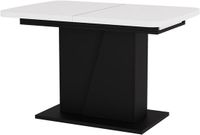 Vicco Eettafel Fenaro, Wit/Zwart, 120-160 x 80 cm uitschuifbaar