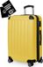 HAUPTSTADTKOFFER Spree - Reisekoffer 65cm erweiterbar + digitaler Gepäckanhänger Kofferschild, Hartschalen-Koffer Hardcase Luggage ABS -TSA - 74L ,Gelb