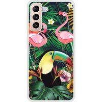 Samsung Bedrukt siliconen hoesje compatibel met Galaxy S21 Plus Tropical Toucan