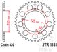 JT-Tandwielen JTR1131-48 Couronne 48Z PAS 420