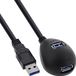 Câble docking USB vers 2x USB InLine - USB3.0 - jusqu'à 0,9A / noir - 3 mètres