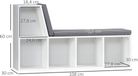 Homcom Étagère - Panneau de particules - 108x30x60cm - Blanc