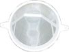 FACKELMANN Permanente koffiefilter van wit polypropyleen, Ø 11,5 x 11,5 cm, 1 stuk