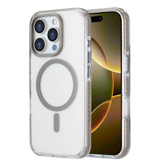imoshion Combat MagSafe Backcover voor de Apple iPhone 16 Pro - Grijs