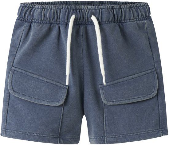 NAME IT Jongens Bermuda shorts NMMDALK SWEAT SHORT UNB Vintage Indigo Katoen 95% Elastaan 5% Maat 110