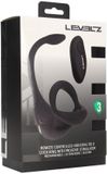 Shots Levelz Shots BV Remote Control Vibrating Silicone Tri O Cockring with Prostate Stimulator - Black