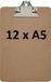 MAUL 12 x Klembord Classic A5 Staand Hardboard Bruin