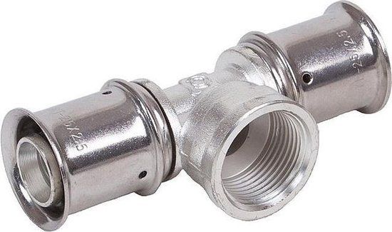 Ke Kelit Kelox T-stuk - 16x1/2x16mm binnendraad pers messing