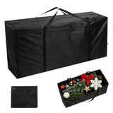 AiQInu Oxford Tuintas voor kussens, waterdicht, zwart, kussentas met handgrepen, 122 x 40 x 55 cm