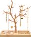 Galeara design Sieradenhouder rosegoud - Sieradenboom met houten voet - Sieradenstandaard kettingen ringen armbanden FURO