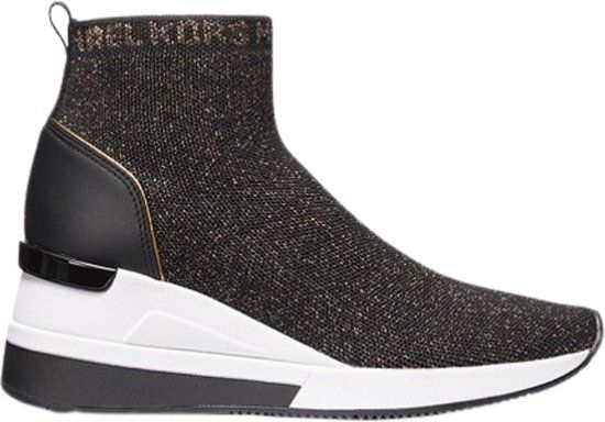 Michael Kors Skyler Boots - Black/Bronze - Size 37 - Women's High-Top Sneakers - Fall/Winter 2023