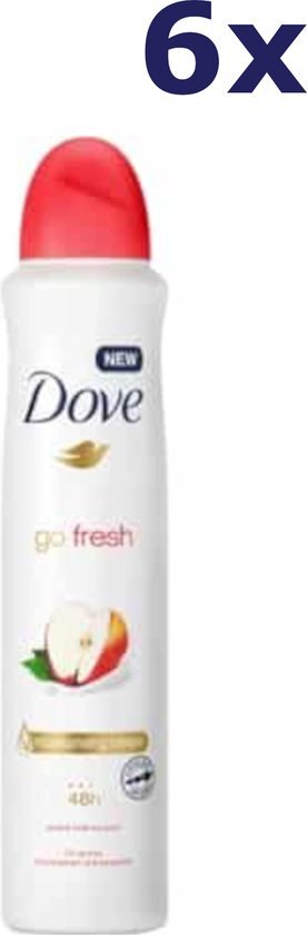 Dove Go Fresh Deodorant Spray Apple and White Tea - 6 x 250 ml