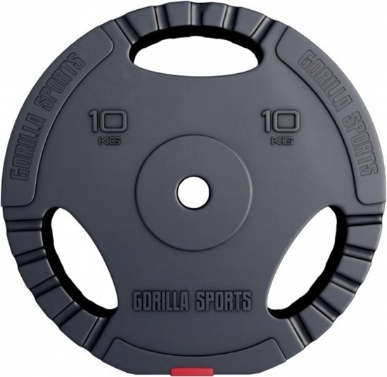 Gorilla Sports Voordeelbundel 30 kg 2 x 10 kg en 2 x 5 kg Halterschijven Gripper Ku