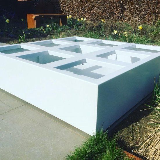 Belus Aluminium kruidenbakken - Zwart - Vierkant - 120 x 120 x 30 cm