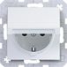 Hager prise SCHUKO avec rabat, 16A, 250V, bornes à vis, beige clair mat, 10 pièces.
