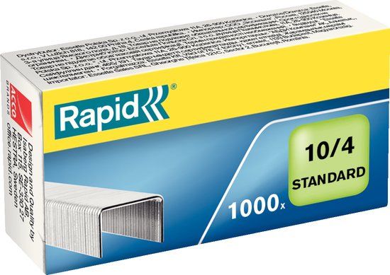 Rapid Standard Gegalvaniseerd Nietjes Nr. 10 - 1000 Nietjes