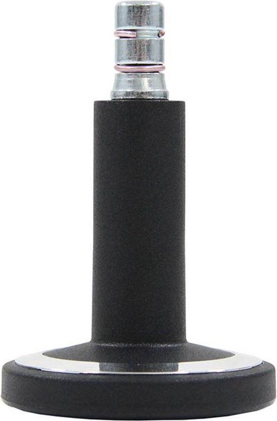 hjh office Vloerdop voor Bureaustoel - Zwart/Chroom - 5 stuks