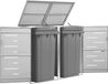 vidaXL Containerberging dubbel - 138x77,5x115 cm - Roestvrij staal