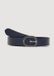 s.Oliver Ceinture en cuir pour femme, bleu profond, boucle argentée
