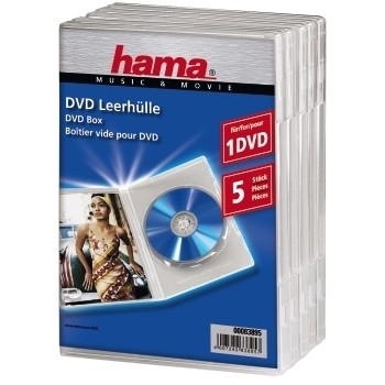 Hama DVD-Leerhülle 5, Transparent