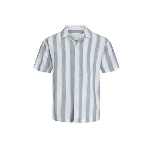 JACK & JONES PREMIUM gestreept overhemd JPRCCSUMMER lichtblauw