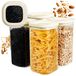 Omgoods - Set de 4 bocaux de rangement en verre borosilicaté avec couvercle