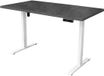 Sedero Bureau électrique réglable - 180x80 cm - Moteur simple - Blanc / Marbre foncé