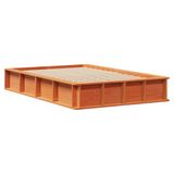 vidaXL Bedframe, wasbruin, 140 x 200 cm, massief grenenhout