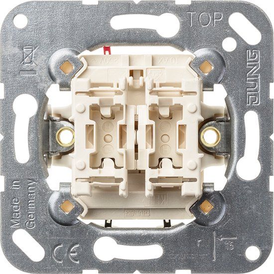 Jung Basiselement Drukcontact - 535EU - E2U2K - Metaal