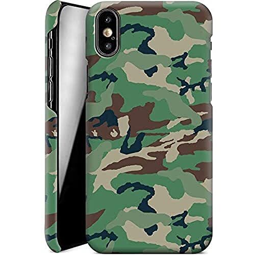 caseable caseable Apple iPhone X/XS telefoonhoes - hardcase beschermhoes - schokabsorberend & krasbestendig oppervlak - kleurrijk design & print rondom - Green and Brown Camo