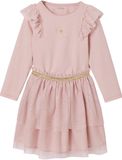 Vertbaudet Ensemble de Noël pour filles, jupe en tulle et t-shirt à volants