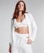 Hunkemöller Dames Nachtmode Jacket Jersey Essential - Wit - maat M