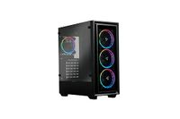 Enermax Starryfort SF30 ARGB Mid Tower Gaming PC-behuizing gemaakt van gehard glas, incl. 4X T.B. RGB A.D ARGB-12cm PWM ventilator 2x USB3.0 1x USB2.0, ECA-SF30-M0BB-ARGB