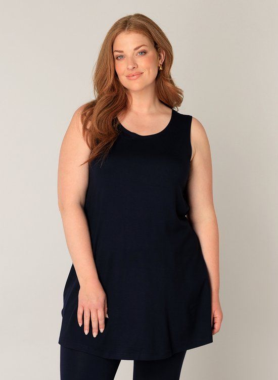 BASE LEVEL CURVY Abbigail Top - Dark Blue - maat 1(48)