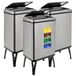 WELL HOME 3 x Smart vuilnisemmer, 40 l, hoogte 71,5 x 35,5 x 26 cm, grijs met magnetische etiketten