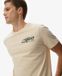 Superdry Homme Coton Logo Imprimé Lo-Fi Dockside Coupe Décontractée T-Shirt, Beige, Taille: XXL