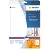 HERMA Special - Papier - mat - permanent zelf-klevend - wit - 38 x 297 mm 125 etiket(ten) (25 vel(len) x 5 ondoorzichtige mapetiketten