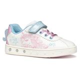 GEOX SKYLIN MEISJES Sneakers - WIT/ROZE - Maat 34