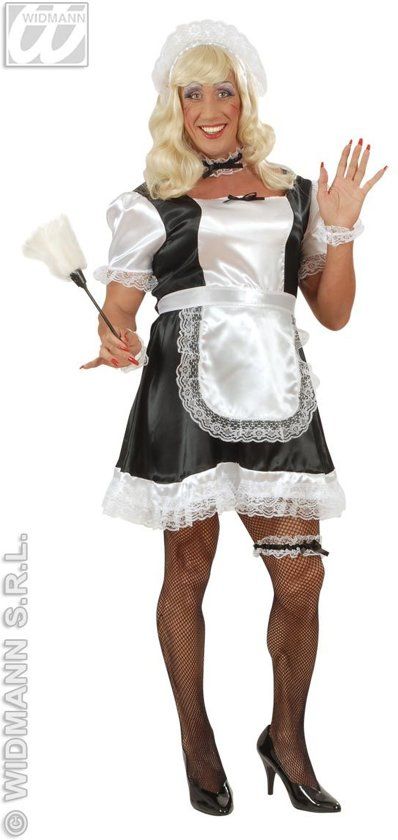 Panda Serveersters & Kamermeisjes Kostuum Travestiet Kamermeisje Heer XL Kostuum Man XL Carnaval kostuum Verkleedkleding