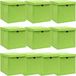 vidaXL Opbergboxen met deksel 10 st 32x32x32 cm stof paars