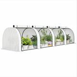 Outsunny Mini Kas-PE, Staal-395L x 100B x 80H cm-Wit