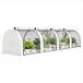 Outsunny Mini Kas-PE, Staal-395L x 100B x 80H cm-Wit